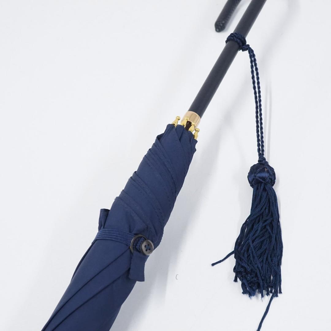 傘 フォックスアンブレラズ USED美品 ネイビー 英国製 レザー手元