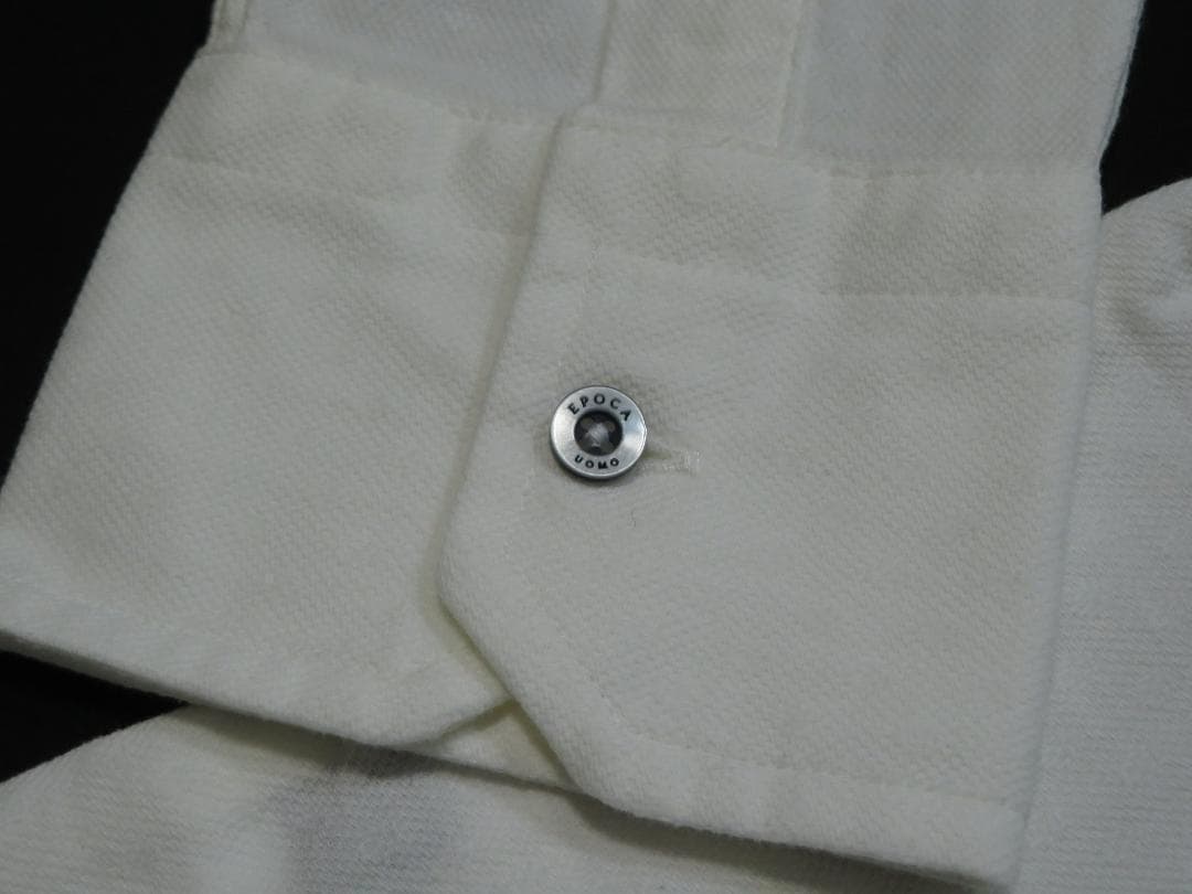 エポカウォモ　高級長袖デザインシャツ　46/Mサイズ　29,700円 　白