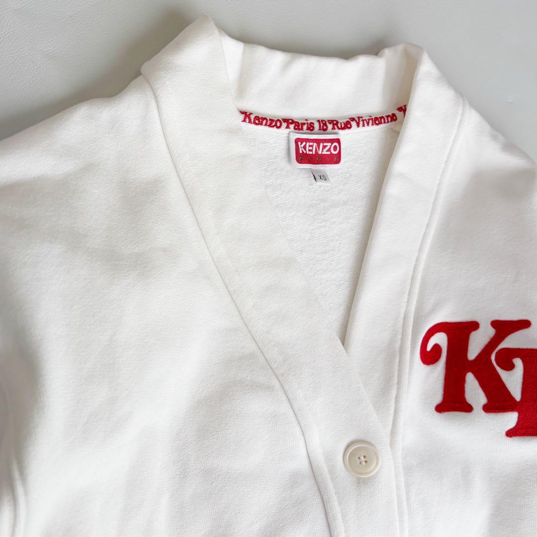 美品　KENZO PARISスウェット　カーディガン　刺繍　ホワイト　VERDY