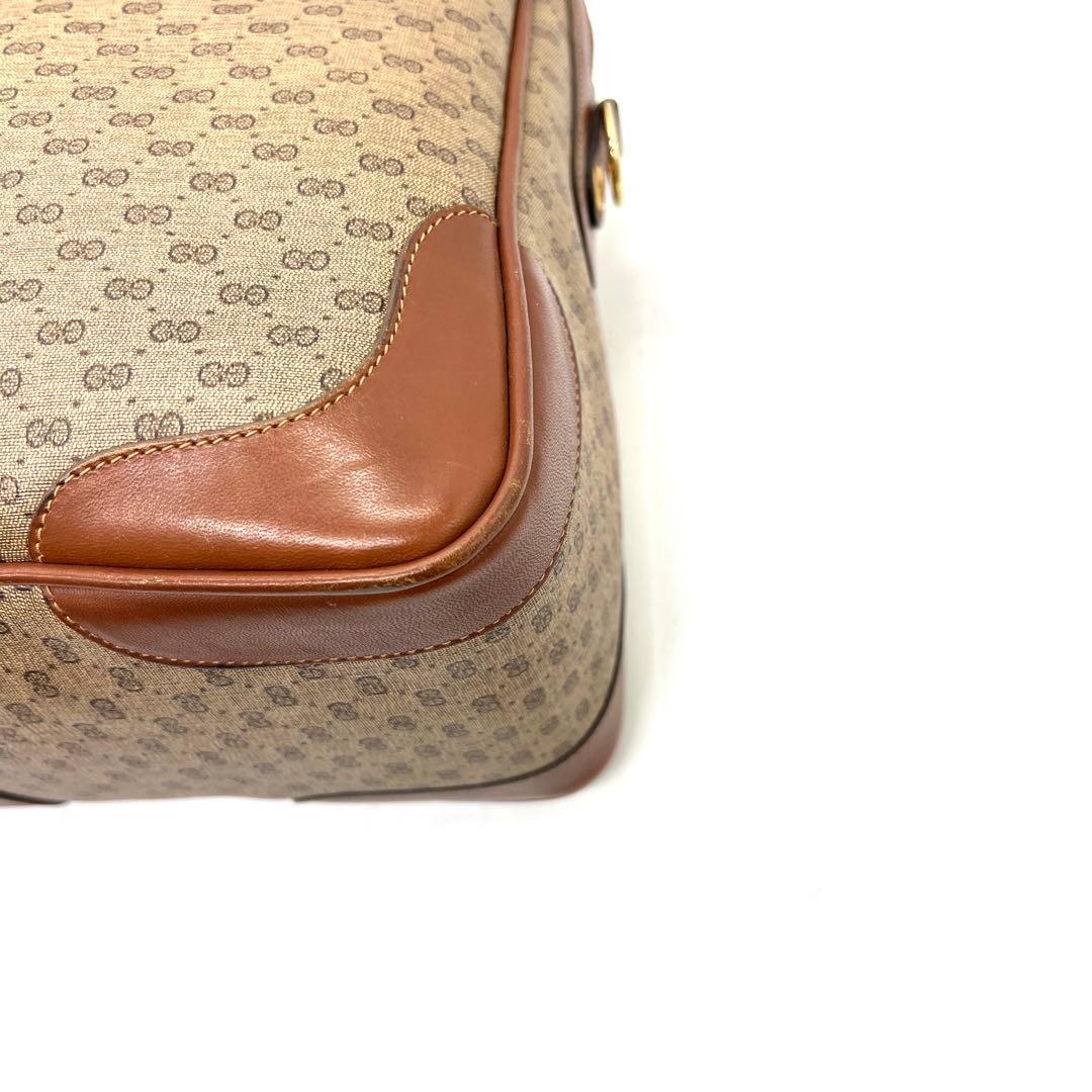【極美品】グッチ ボストンバッグ シェリーライン マイクロGG PVC