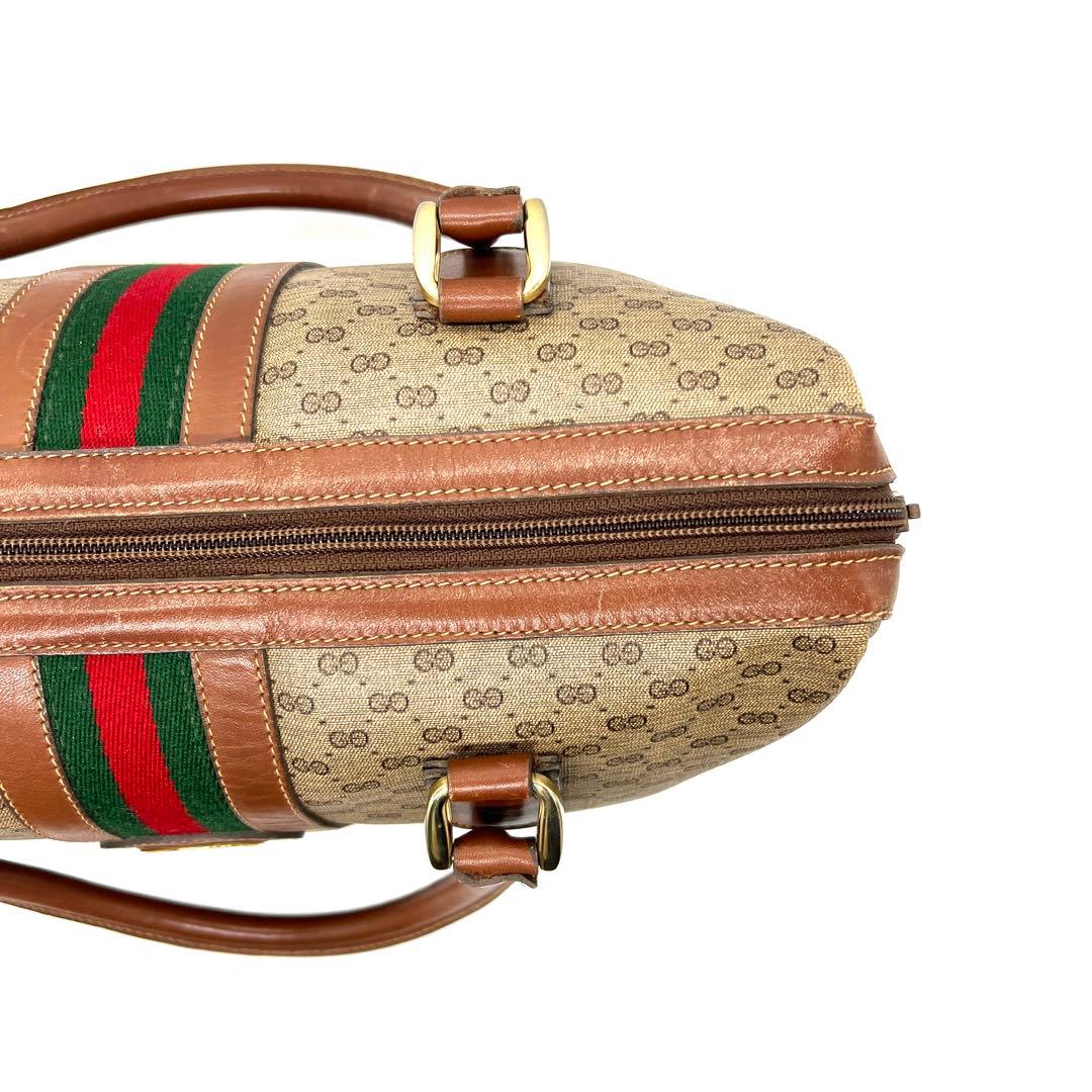 【極美品】グッチ ボストンバッグ シェリーライン マイクロGG PVC