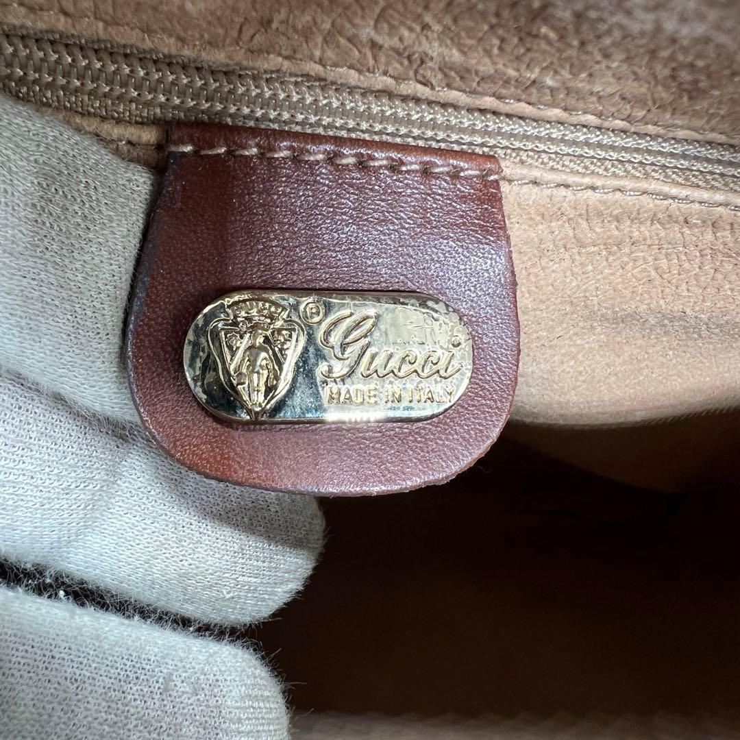 【極美品】グッチ ボストンバッグ シェリーライン マイクロGG PVC