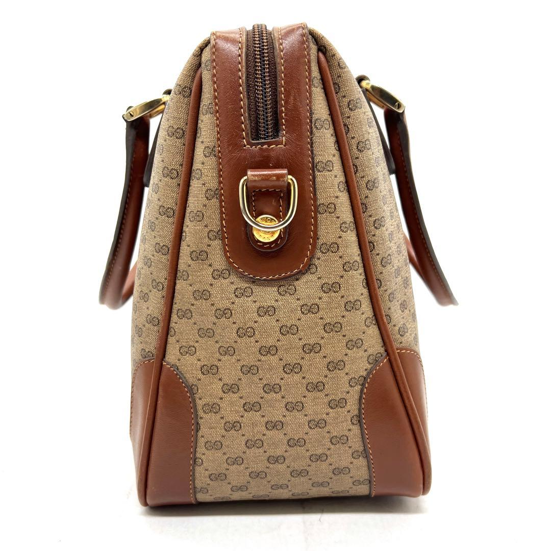 【極美品】グッチ ボストンバッグ シェリーライン マイクロGG PVC