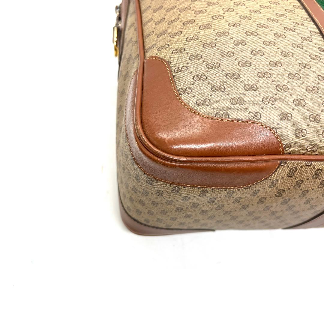 【極美品】グッチ ボストンバッグ シェリーライン マイクロGG PVC