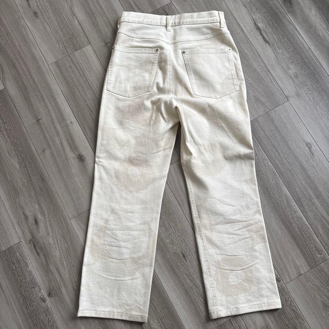 マリメッコ　ウニッコ　ホワイト ストレートデニム