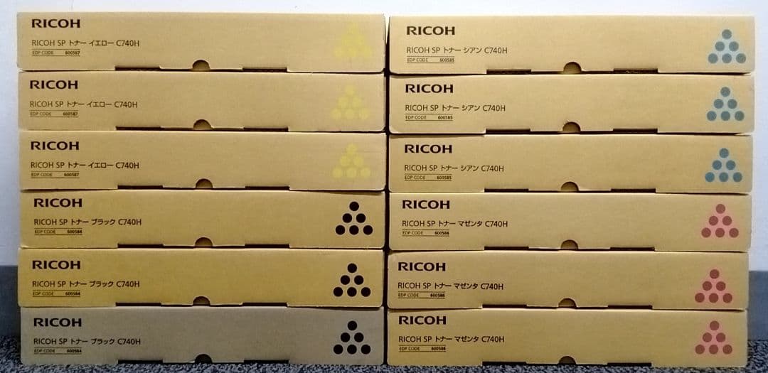 4色各3本　RICOH　SPトナー　C740H