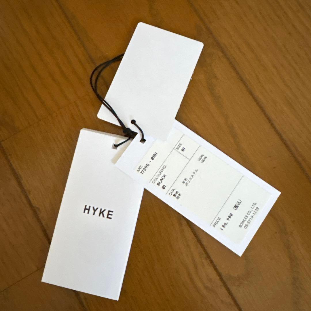 HYKE ブラック ダッフルコート 1 (SMALL)