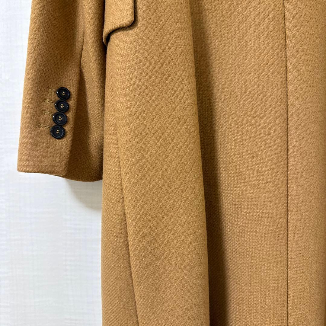 美品2回着用のみZARA×MANTECOウール混ダブルチェスターコート キャメル
