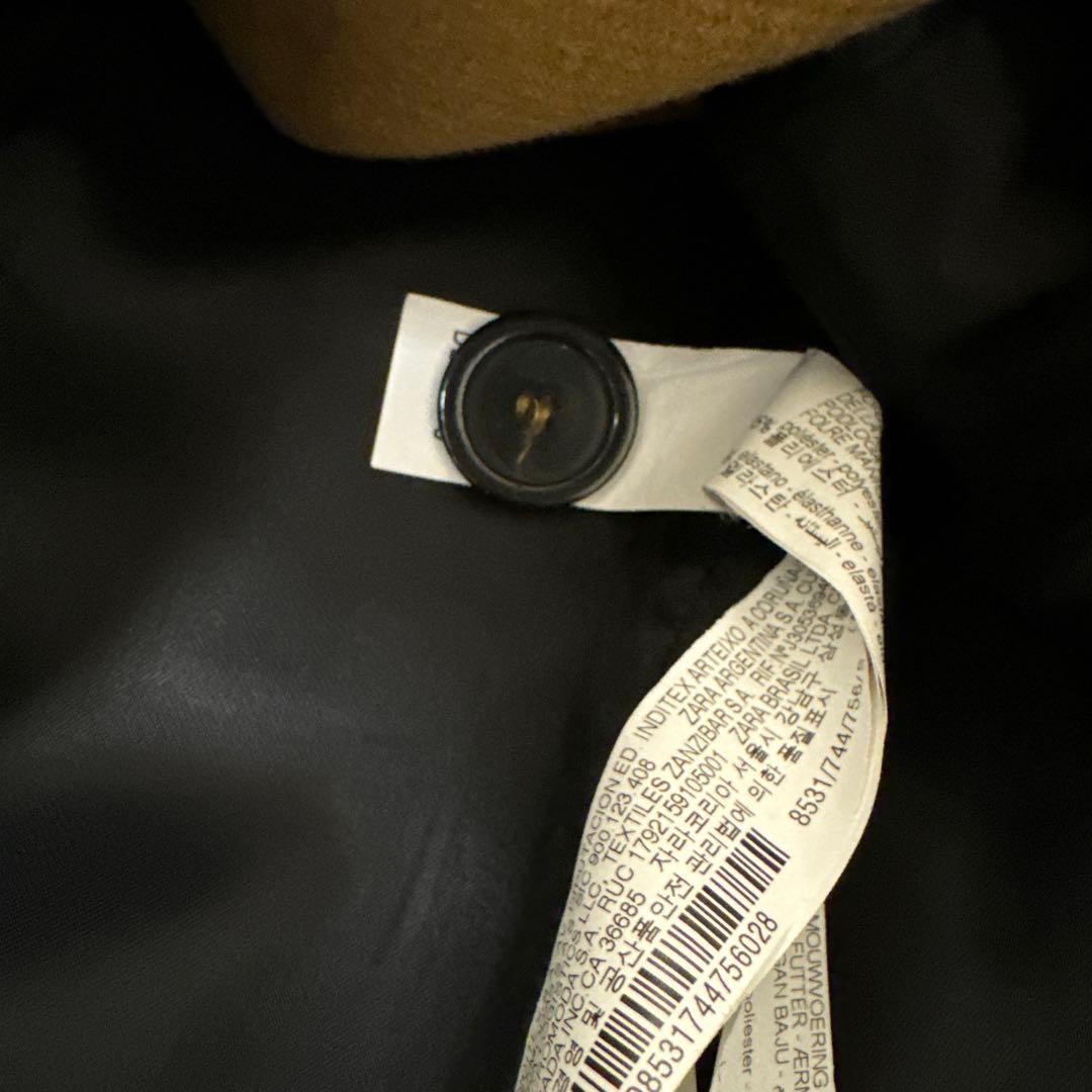 美品2回着用のみZARA×MANTECOウール混ダブルチェスターコート キャメル