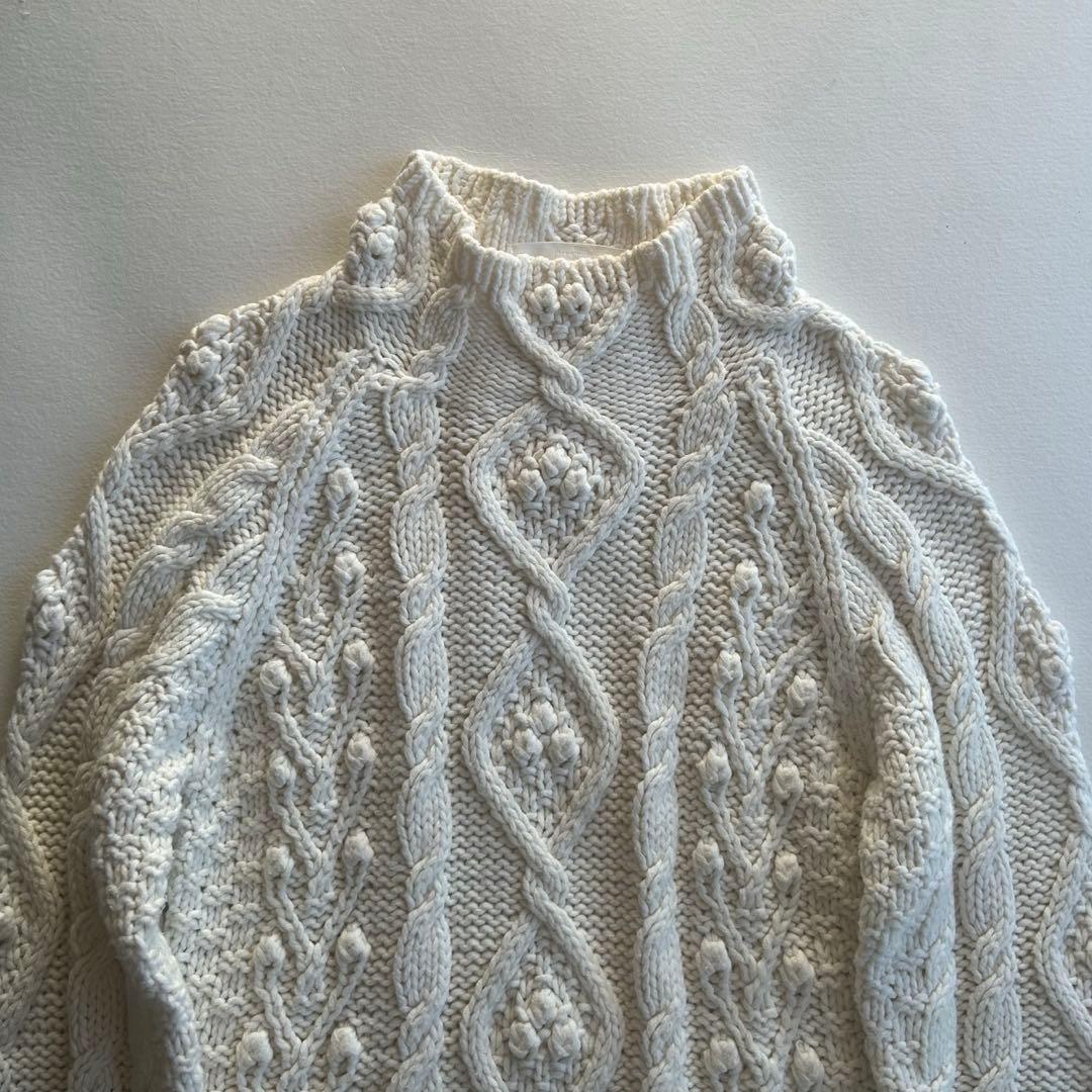 PINK HOUSE ピンクハウス　ケーブルニット セーター　ホワイト　白