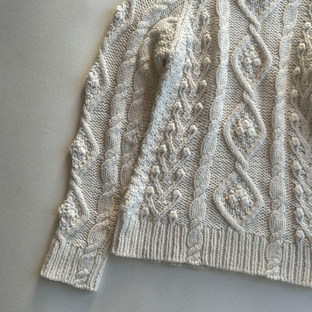 PINK HOUSE ピンクハウス　ケーブルニット セーター　ホワイト　白