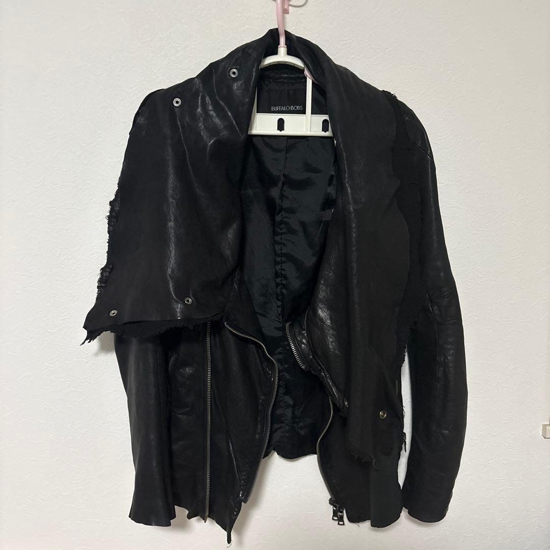 Buffalobobsドレープレザージャケット