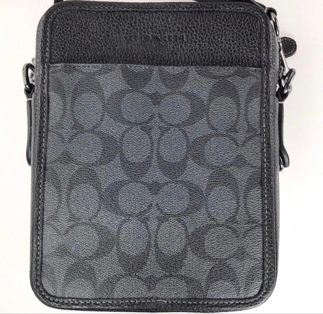 【美品】COACH コーチ クロスボディ メンズショルダーバッグ CC009 黒