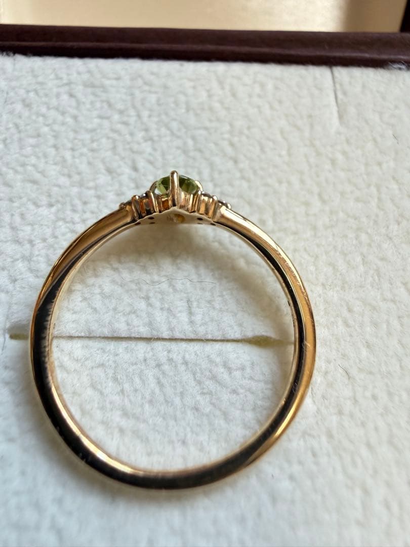10金 ペリドットリング 11号 ミルフローラ