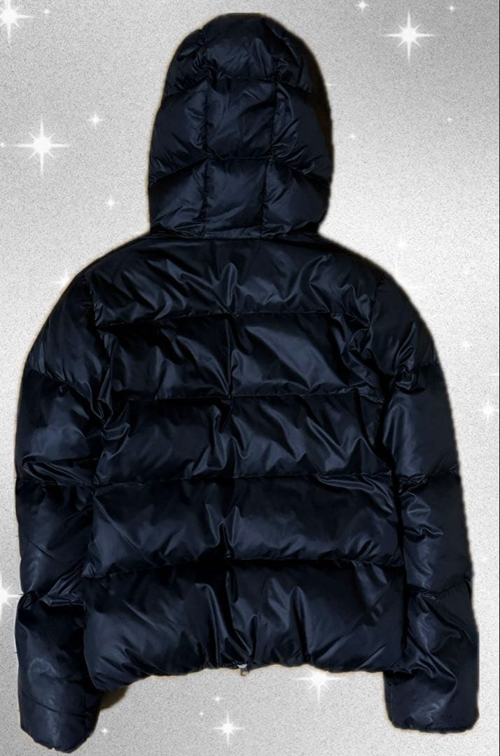 FRED PERRY フレッドペリー 肉厚 ダウンジャケット 刺繍ロゴ 黒 S