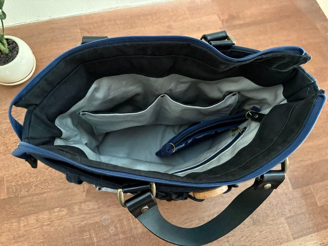 【ぽんぽこりん様】木工リング飾りバッグ＋ショルダー