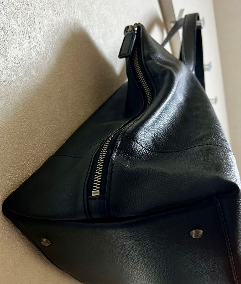   黒 レザートートバッグ