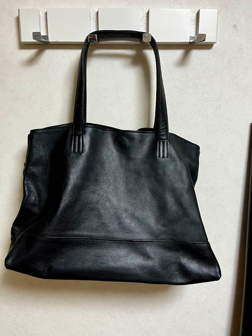   黒 レザートートバッグ