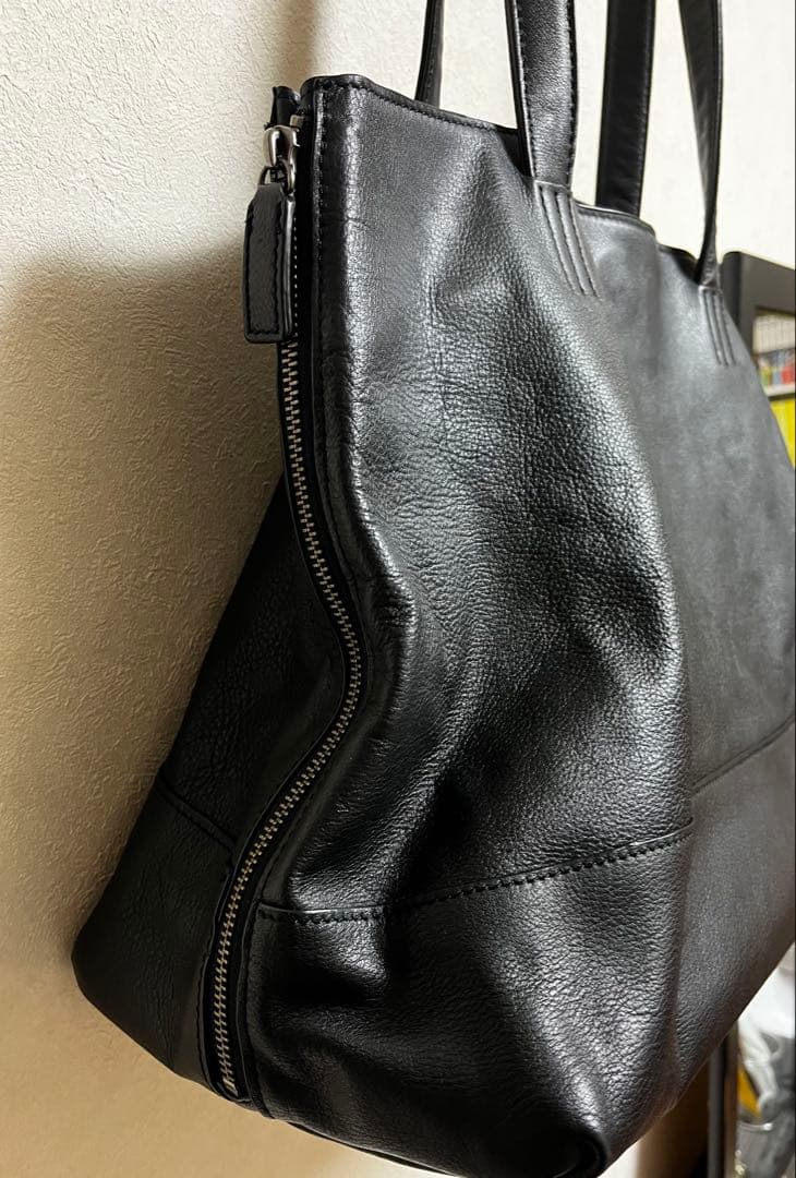   黒 レザートートバッグ