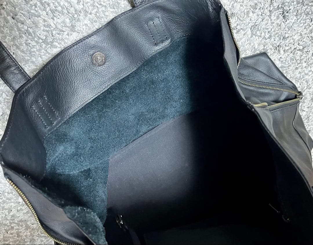   黒 レザートートバッグ