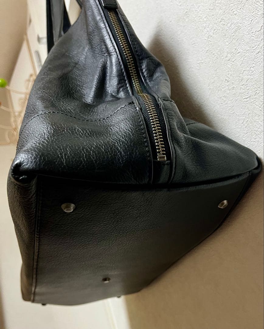   黒 レザートートバッグ