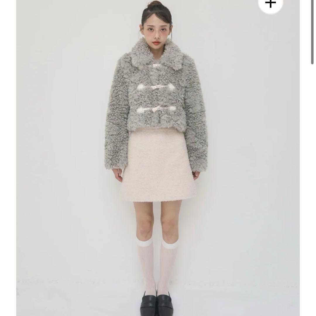 ジャケット・アウター muguet duffle short fur coat