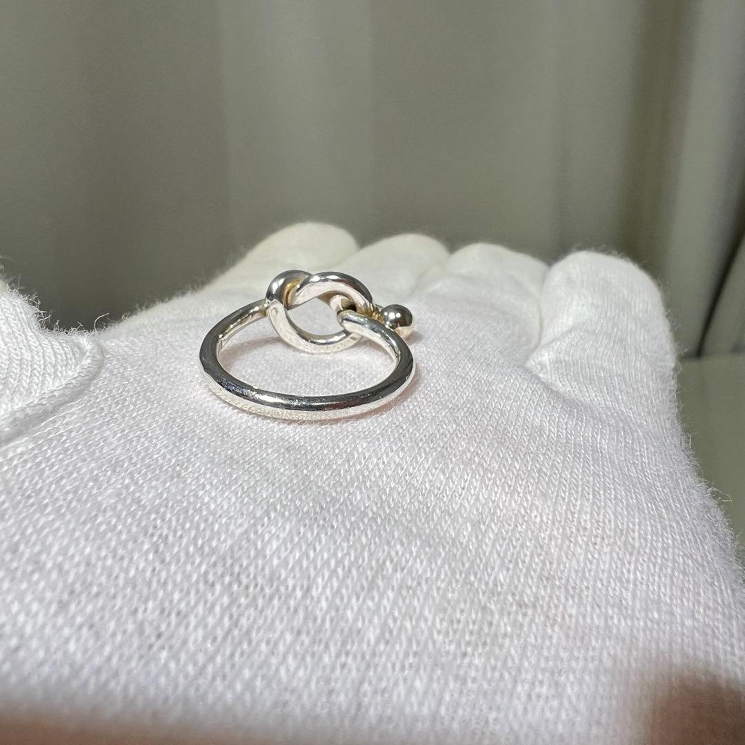 【美品】ティファニー✨ラブ ノット リング✨指輪✨コンビ 925 k18 10号