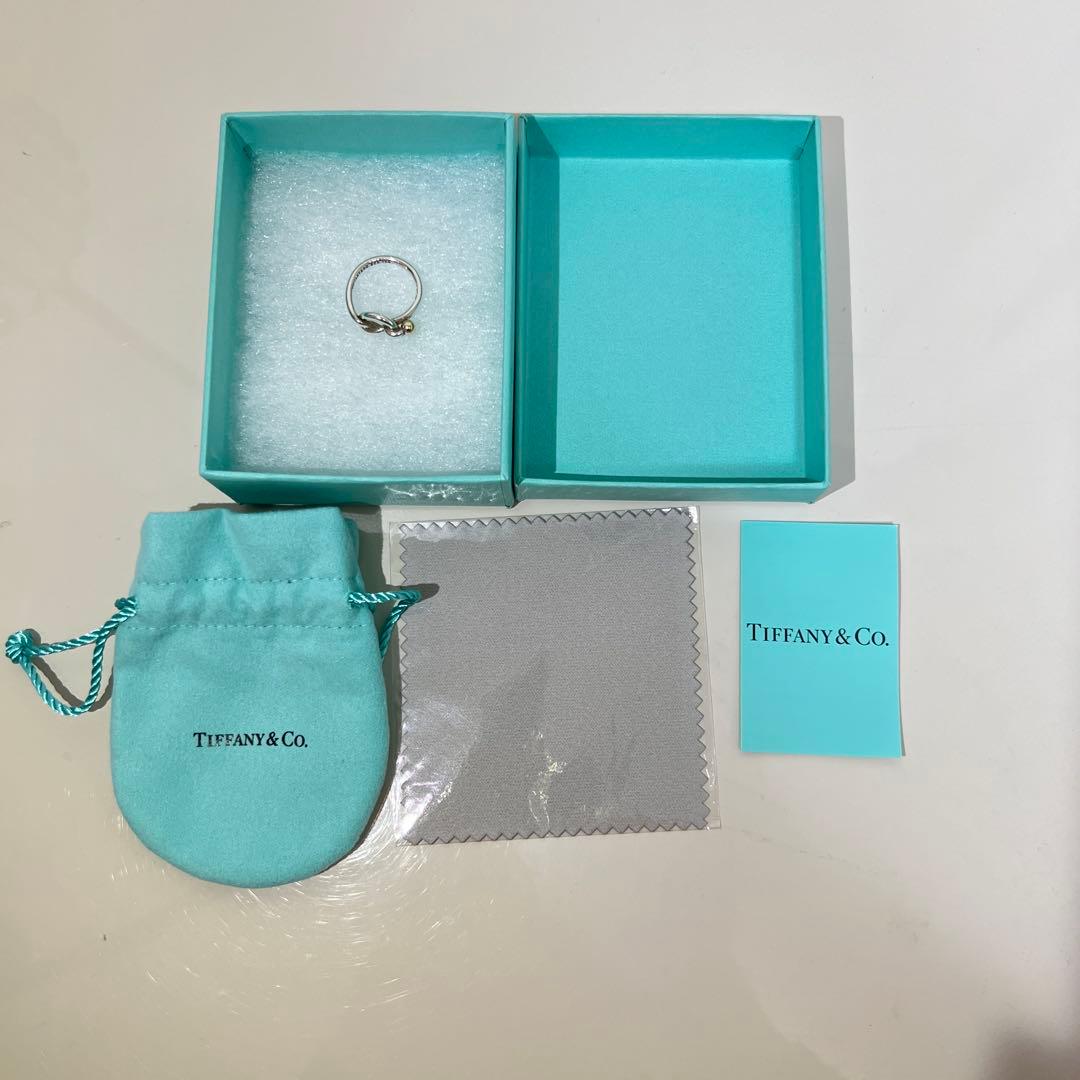 【美品】ティファニー✨ラブ ノット リング✨指輪✨コンビ 925 k18 10号