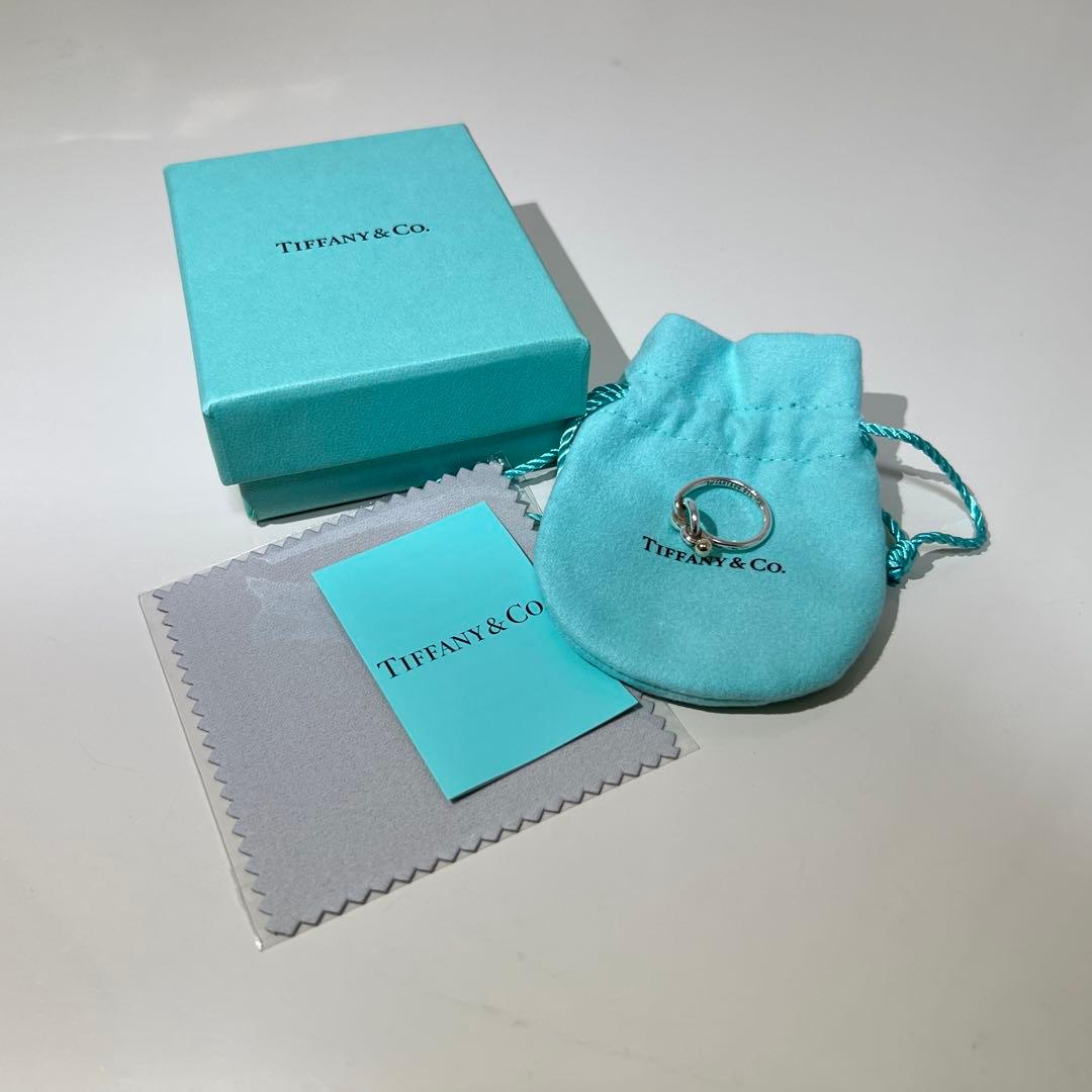 【美品】ティファニー✨ラブ ノット リング✨指輪✨コンビ 925 k18 10号