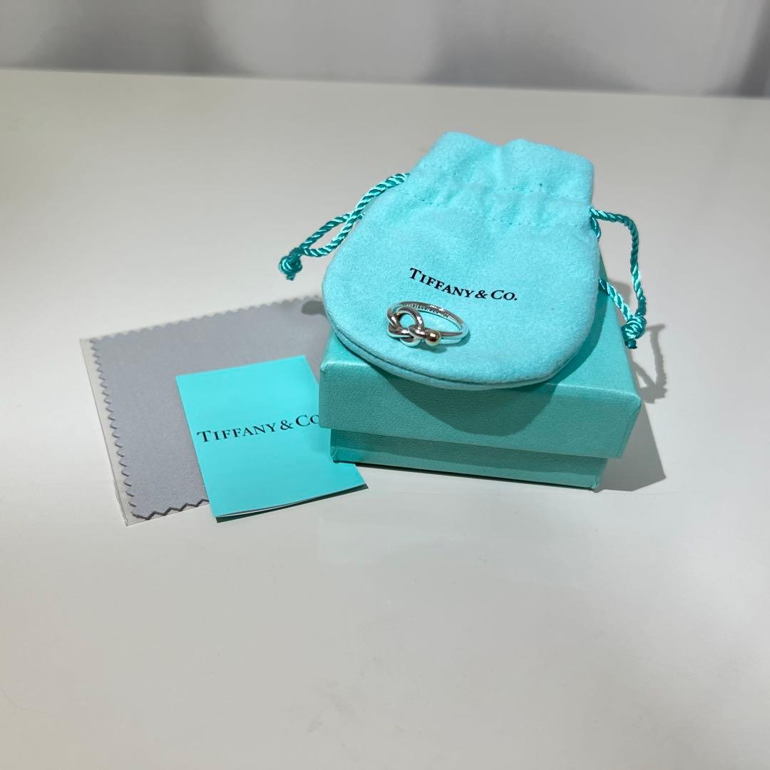 【美品】ティファニー✨ラブ ノット リング✨指輪✨コンビ 925 k18 10号