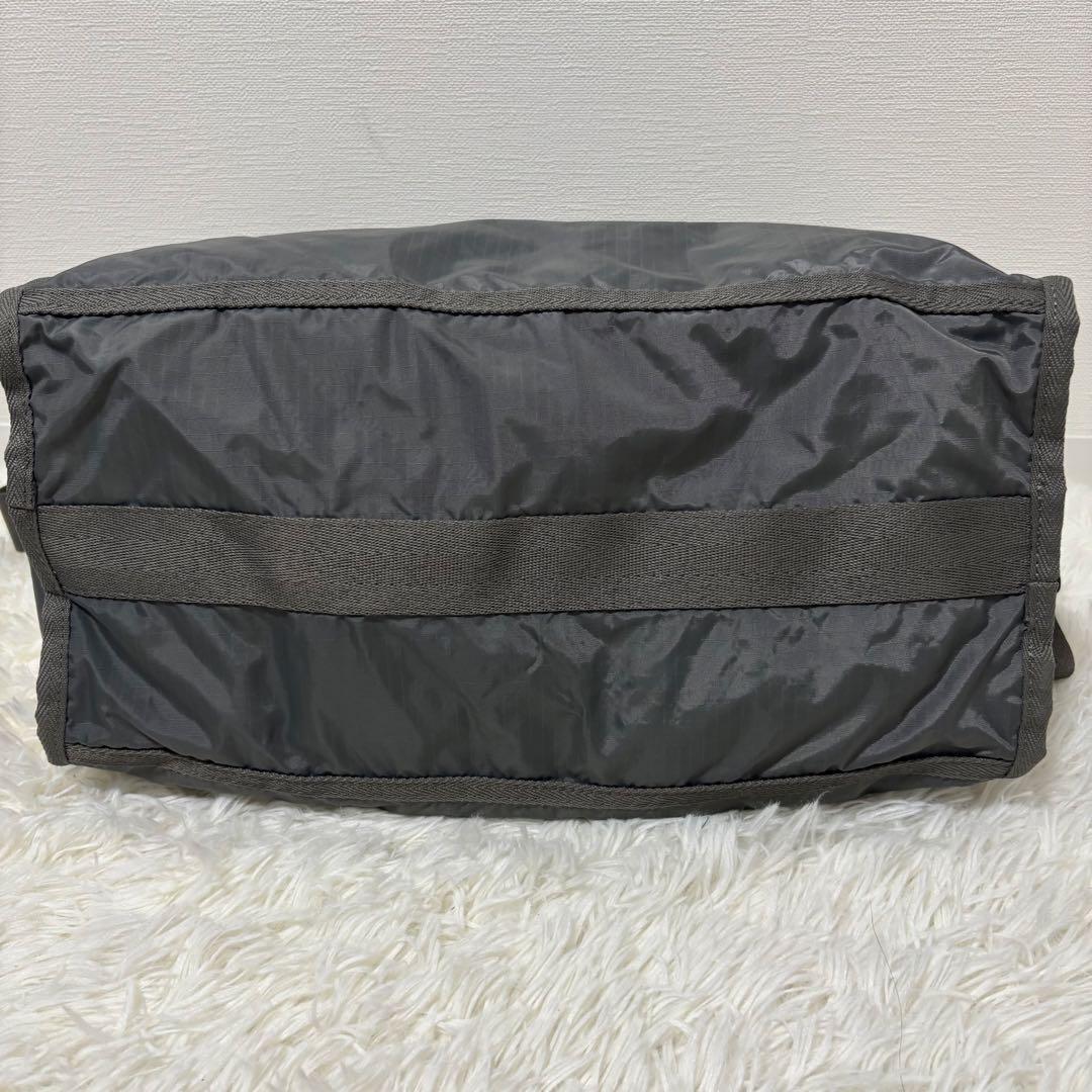 【美品】レスポートサック2wayボストンバッグ グレー　無地