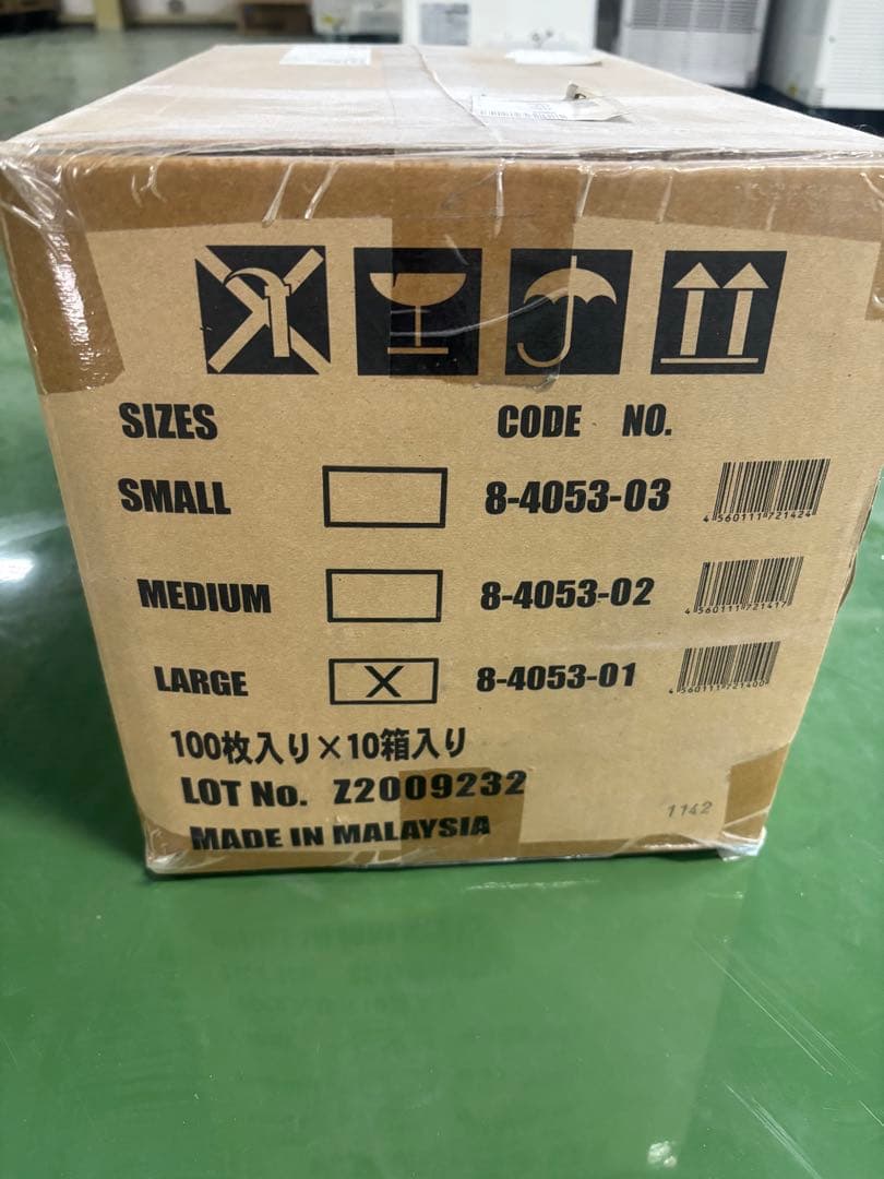 クアラテック手袋ＤＸパウダーフリー　Ｌ　品番8-4053-01 10箱