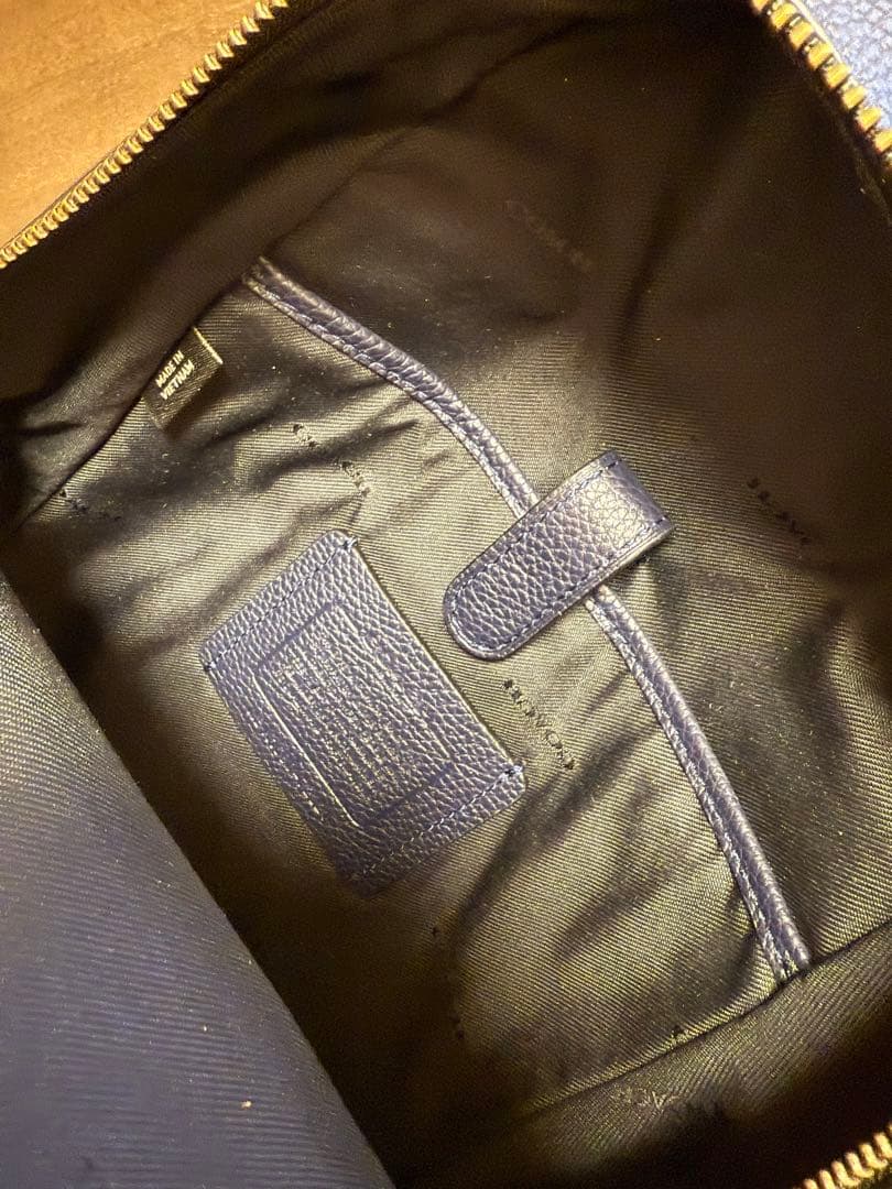 COACH レザー ボディバッグ ネイビー 美品 ショルダー 正規品