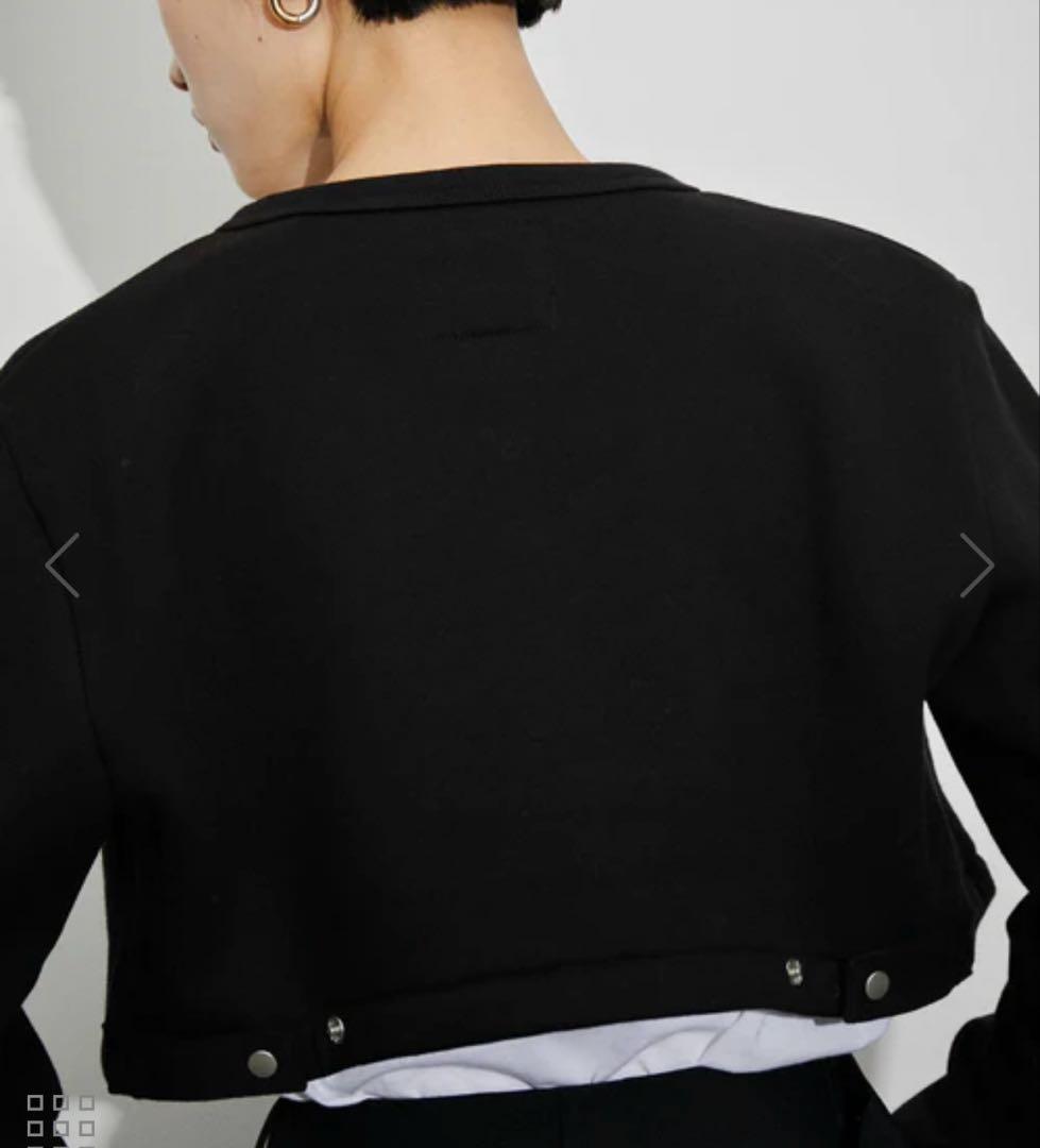 【新品タグ付き】アニエスベー　ブラック クロップド トップス 長袖　カーディガン