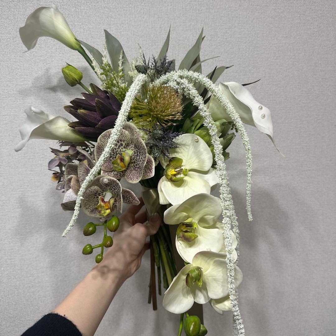 ウェディングブーケ アーティシャルフラワー ブートニア セット 結婚式