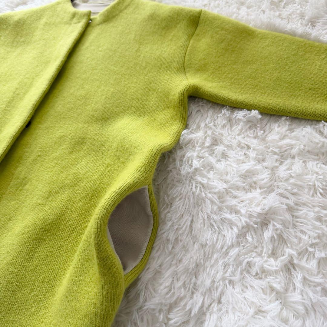 ELENDEEK ラクーンミックス ダブルカーディガン F グリーン