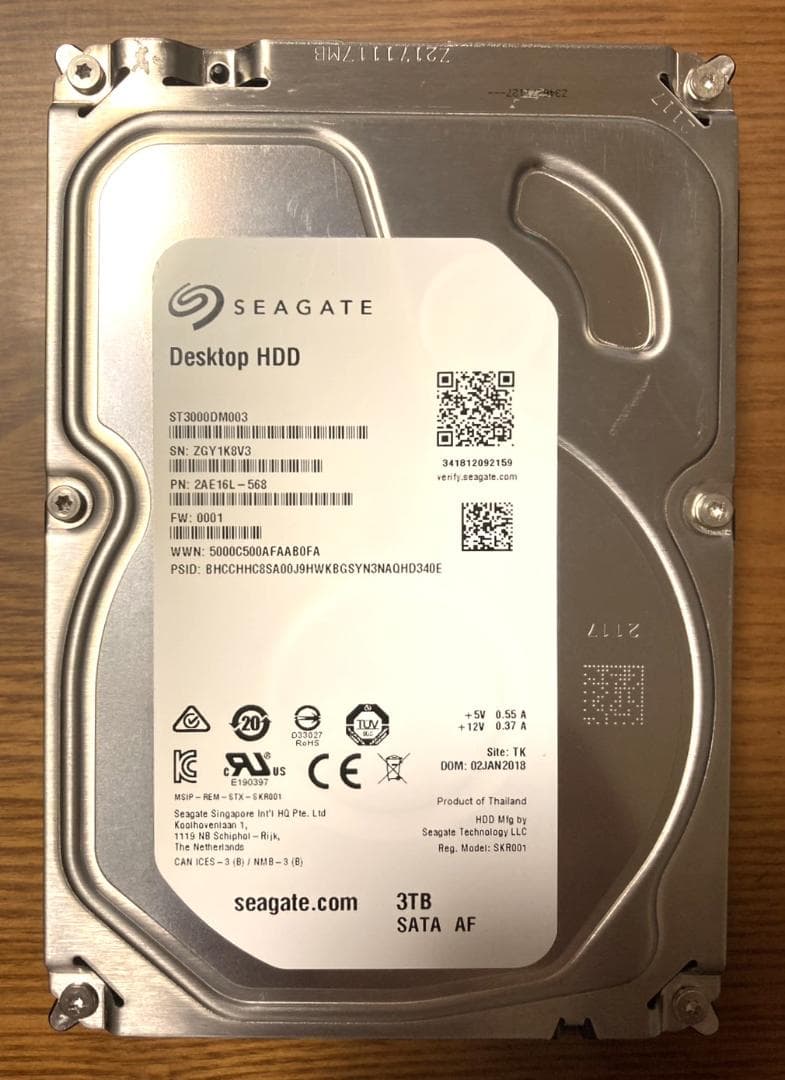 Seagate シーゲート ST3000DM003（3.5 HDD 3TB）