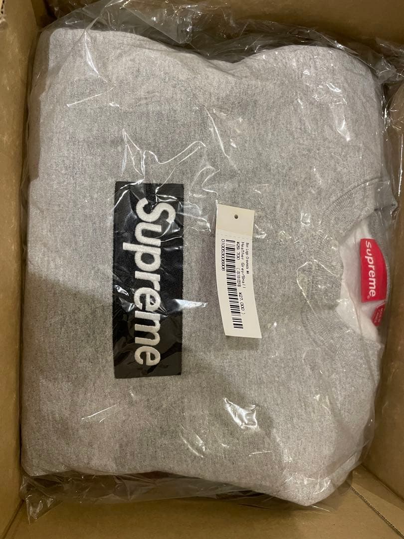 トップス Supreme box logo crewneck heather gray S