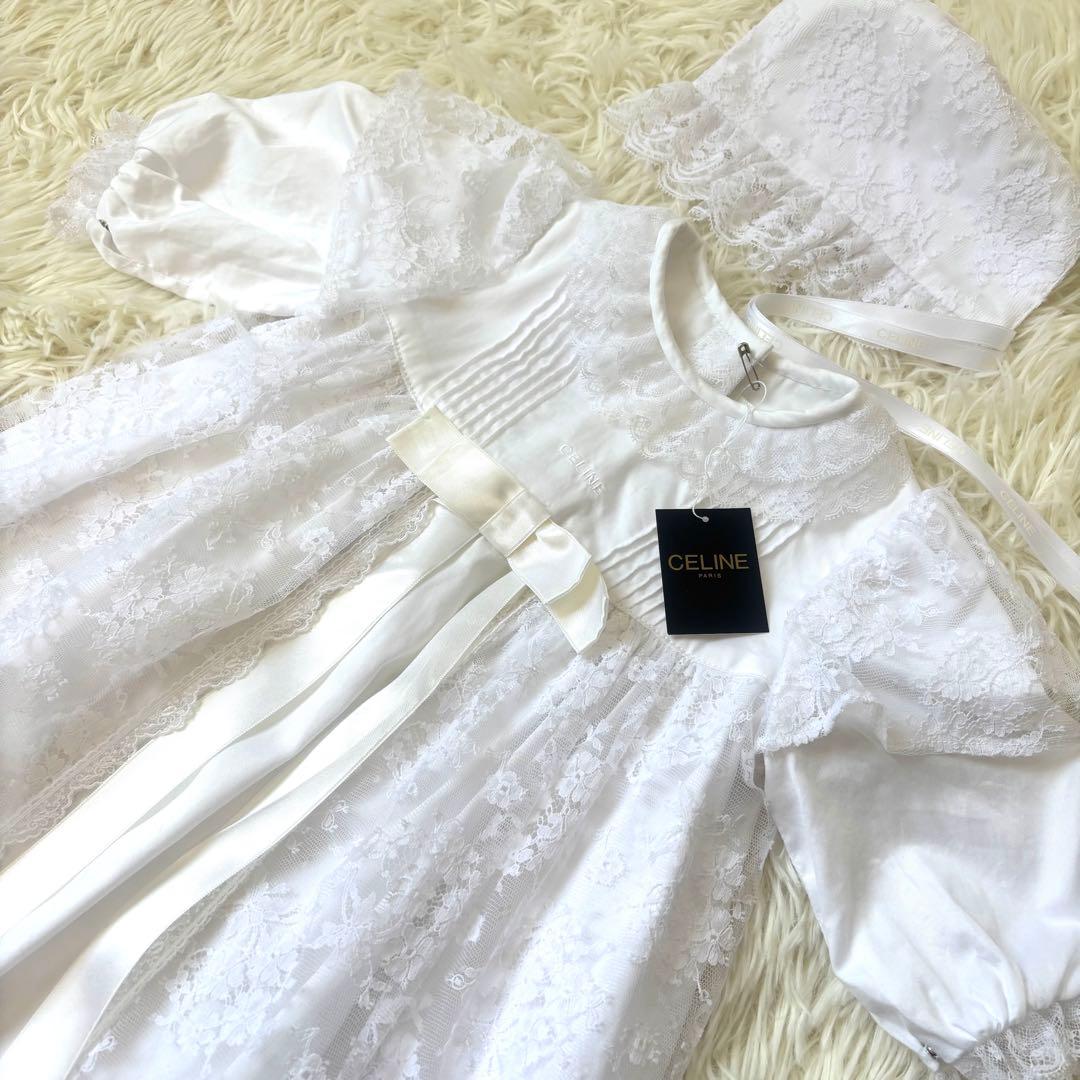 新品未使用　セリーヌ セレモニードレス＆帽子　2点セット　ホワイト