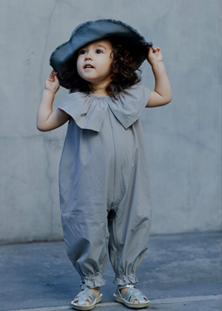 マールマール　プレイウェア　80 グレー　MARLMARL カバーオール　虫除け