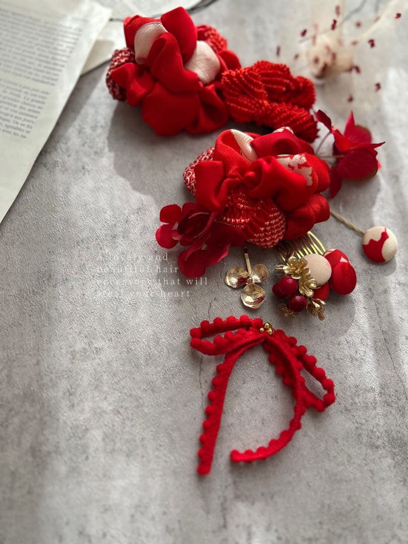 めか様order髪飾り♡ リメイク髪飾り　七五三髪飾り