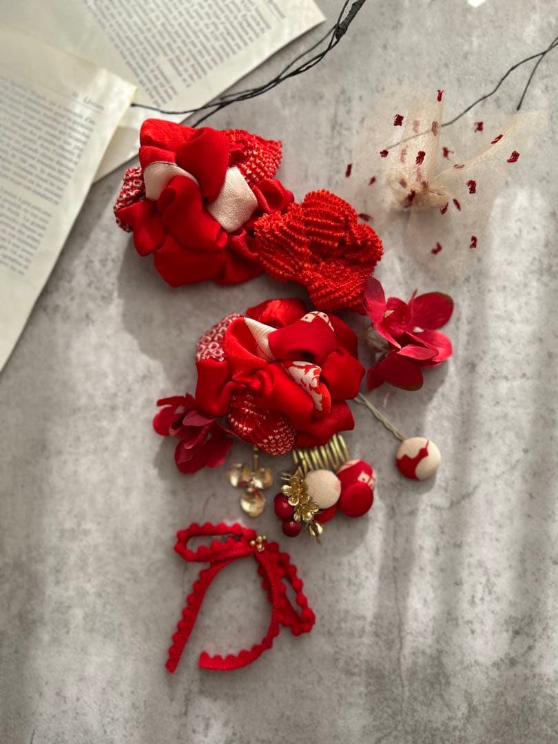 めか様order髪飾り♡ リメイク髪飾り　七五三髪飾り