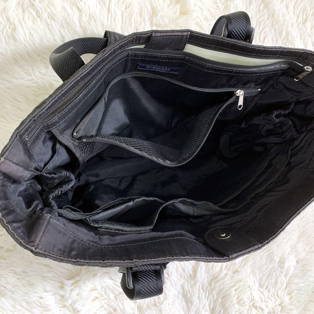 KIKI　バーバリーロンドン・トートバッグ・キルティング・A4・黒