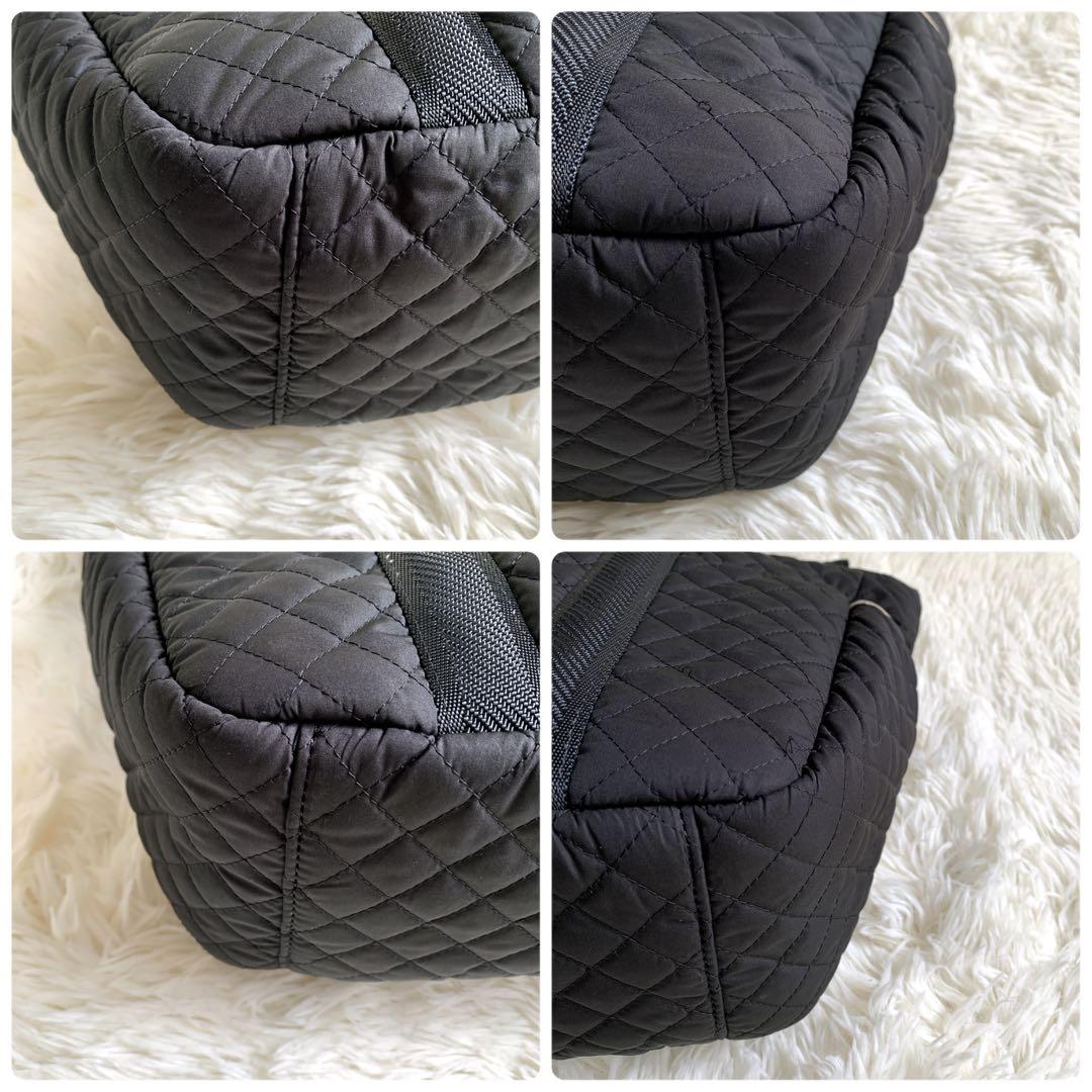 KIKI　バーバリーロンドン・トートバッグ・キルティング・A4・黒