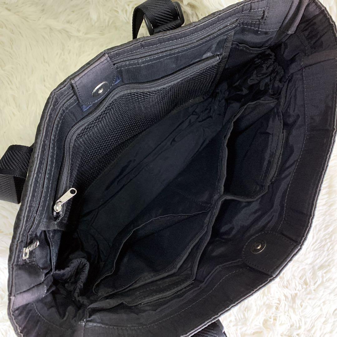 KIKI　バーバリーロンドン・トートバッグ・キルティング・A4・黒