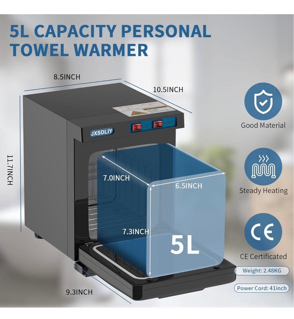 【JXSDLIY】5L タオルウォーマー uv 高速加熱 ブラック