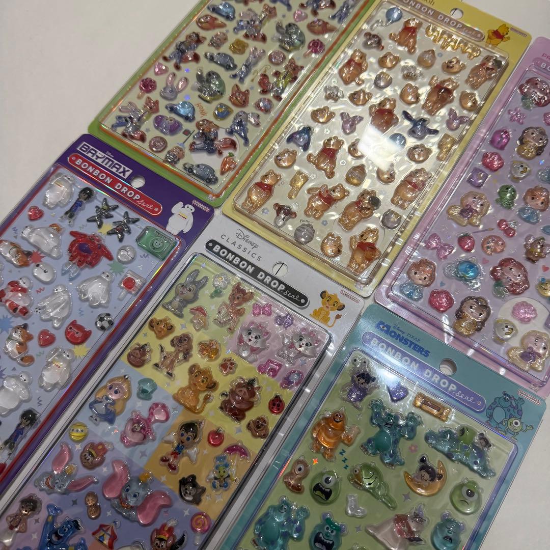 正規品 ディズニー ボンボンドロップシール 6枚セット