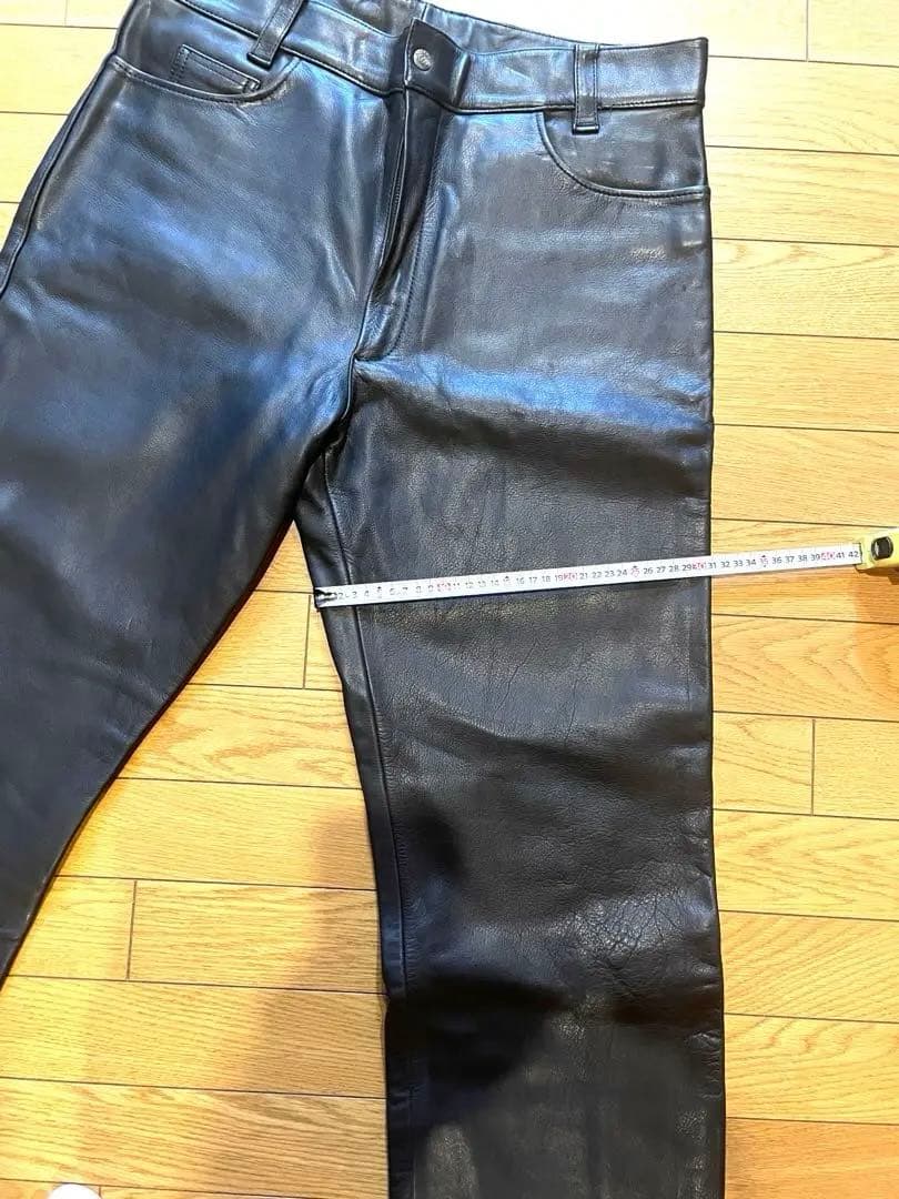 【Jkon 】B's Leather 牛革パンツ　革パン　XL ブラック