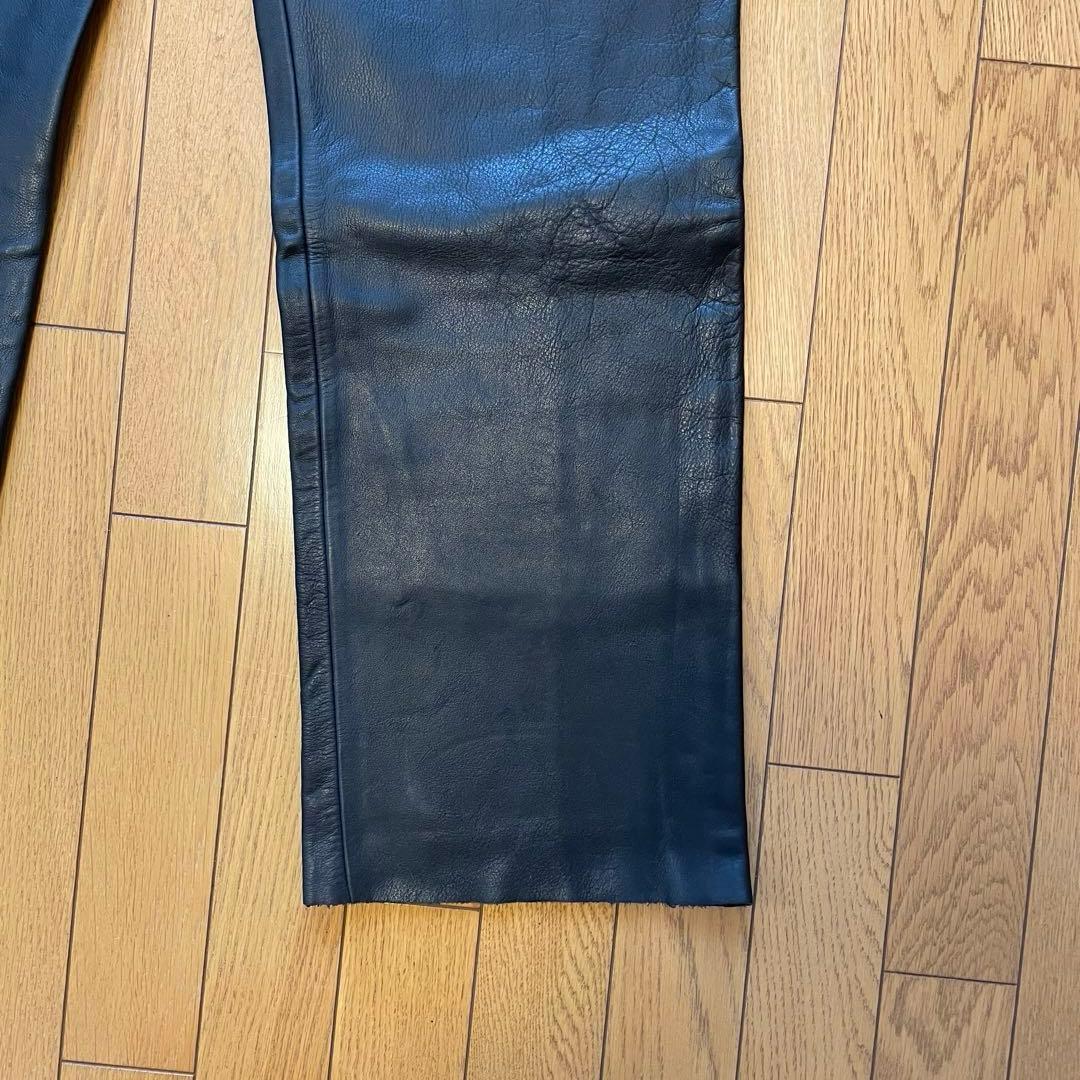 【Jkon 】B's Leather 牛革パンツ　革パン　XL ブラック