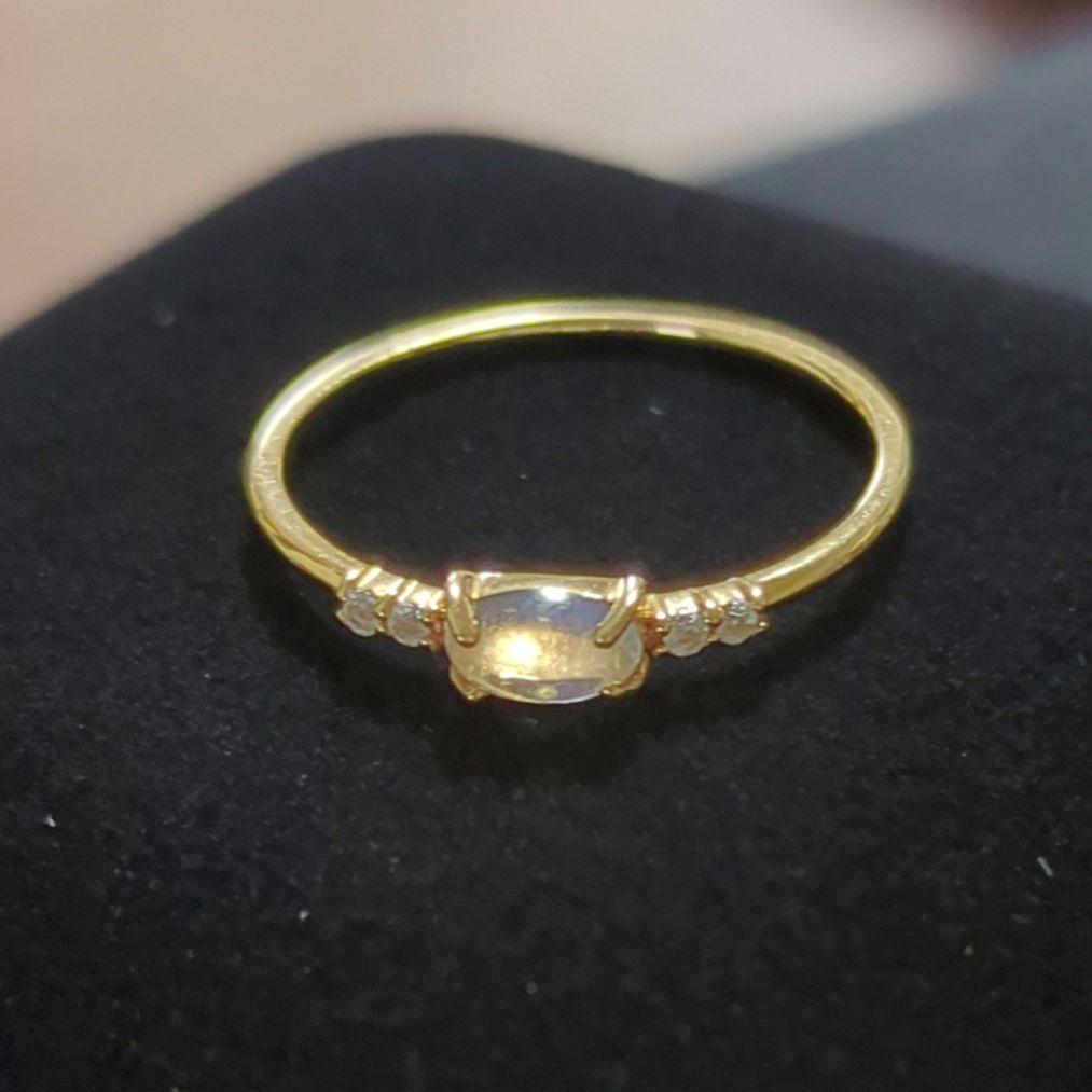 ete　K10YGムーンストーンリング